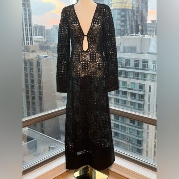 🆕 SIR THE LABEL 🧿 NWOT Rayure Long Sleeve Crochet Maxi Dress, Sz 2 US 6 - Picture 12 of 15